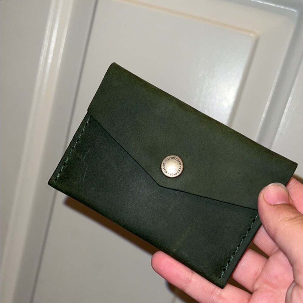 PLG Brushed Green Mini Envelope Wallet - Picture 1 of 4